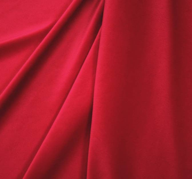 Steam Velour Red Polyester Fabric - Red, Plush Velour, 58/60" Width