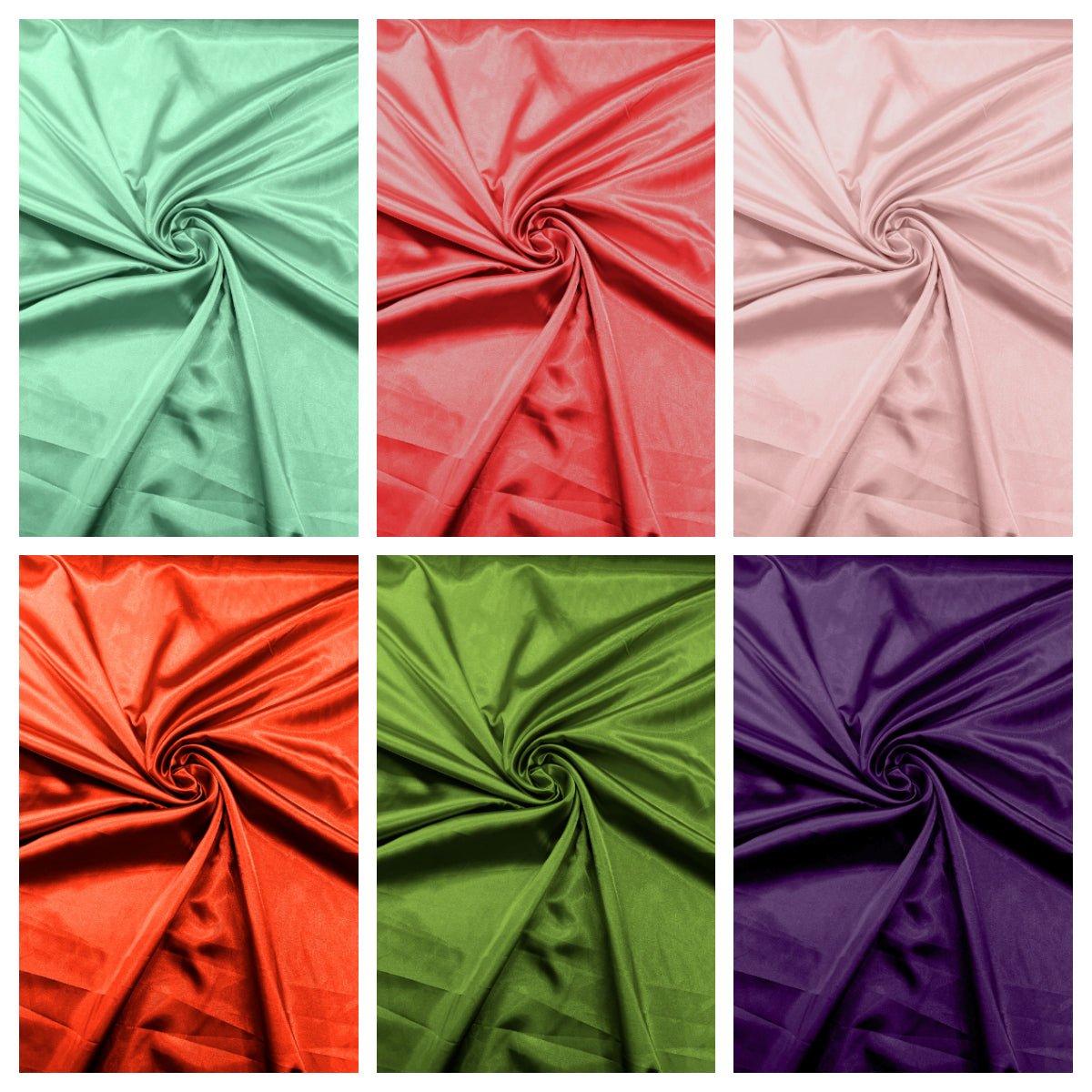 Satin Stretch Charmeuse Stretch Charmeuse Satin Fabric - 58" Width, Multiple Colors (1 Yard)