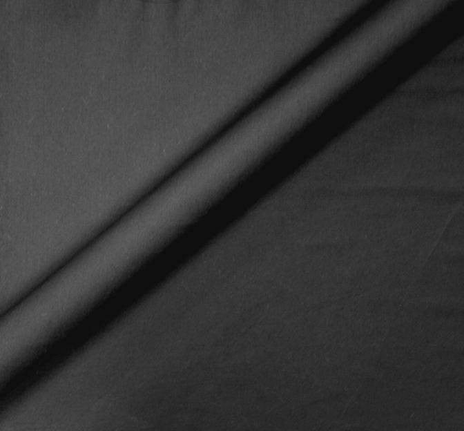 Stretch Cotton Poplin Cotton Fabric - Black, 48/50" Width (1 Yard)