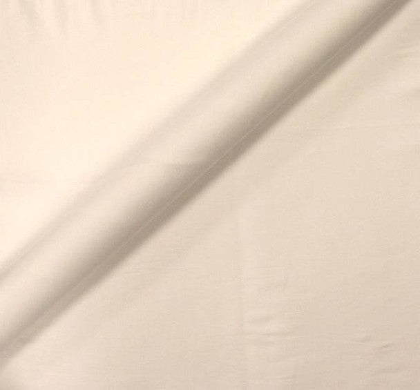 1 Yard Stretch Cotton Poplin White Fabric for Shirts Dresses Uniforms Sewing 48/50 Inches Width