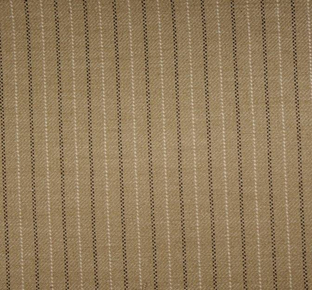 1 Yard Stretch Stripe Suiting Fabric Beige Brown Color 44/45" Width Apparel Fabric