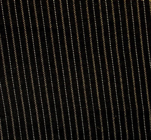 1 Yard Stretch Stripe Suiting Fabric Black Khaki Color 44/45" Width Apparel Fabric