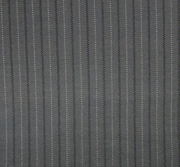 1 Yard Stretch Stripe Suiting Fabric Slate Blue Black Color 44/45" Width Apparel Fabric