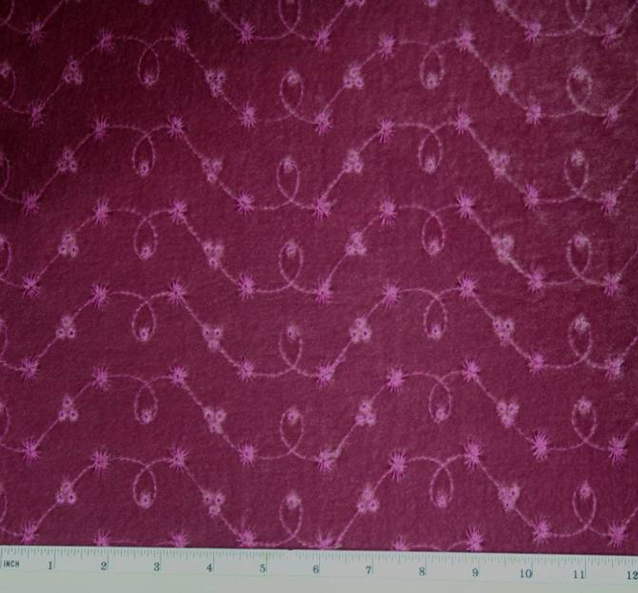 1 Yard Stretch Velvet Embroidery Fabric Plum Dazzle Drapey Apparel Material width