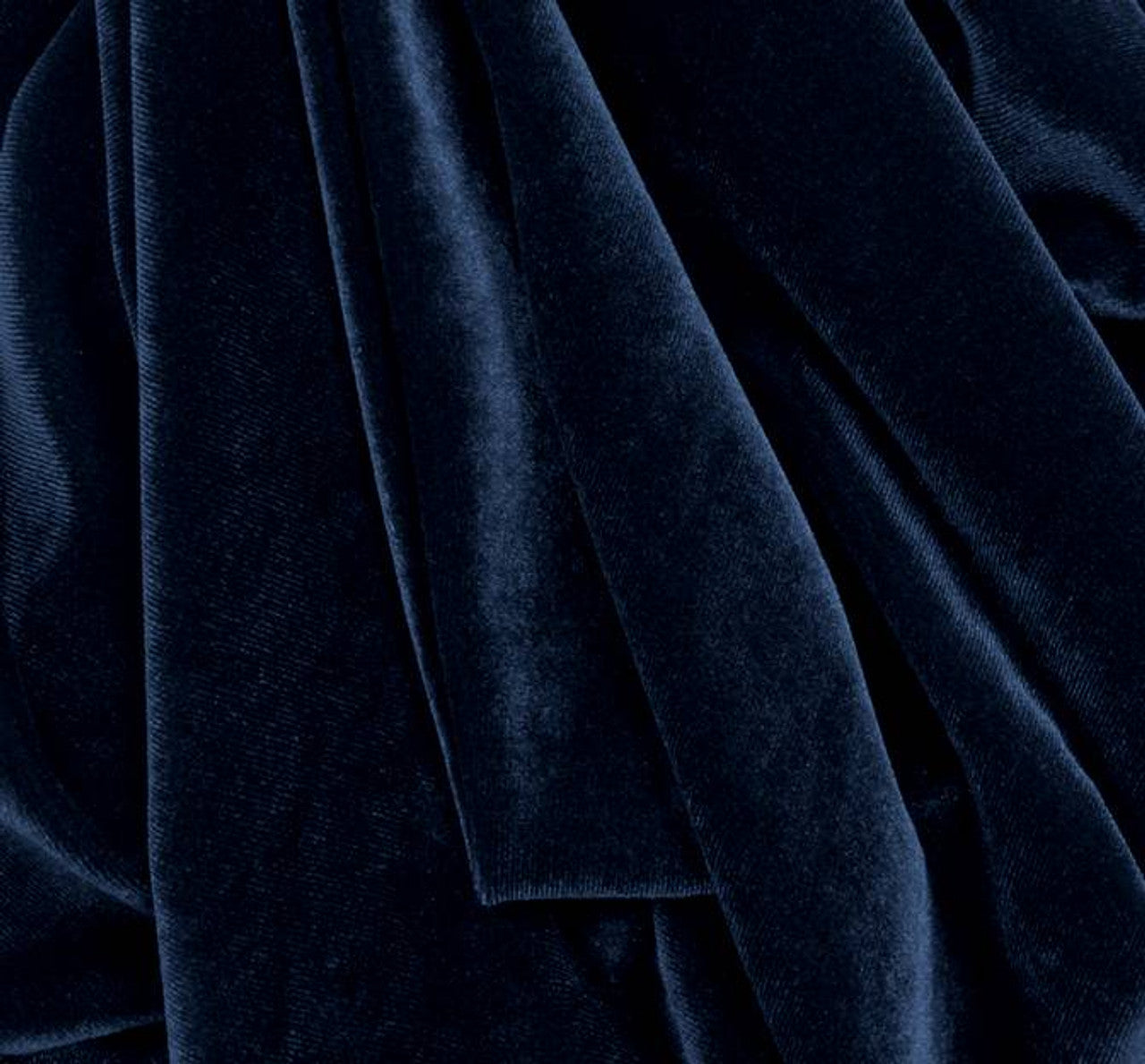 1 Yard Stretch Velvet Solid Navy Fabric for Dresses Costumes Holiday Apparel Sewing 58/60 Inches Width