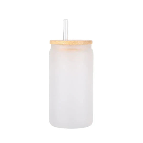 16Oz Frosted Glass Tumbler - Clear, Matte, Double Wall Insulated, 16 Oz (1 Unit)