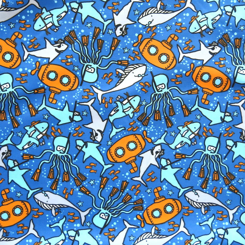 Microfiber Boardshort Fabric Submarine Odyssey