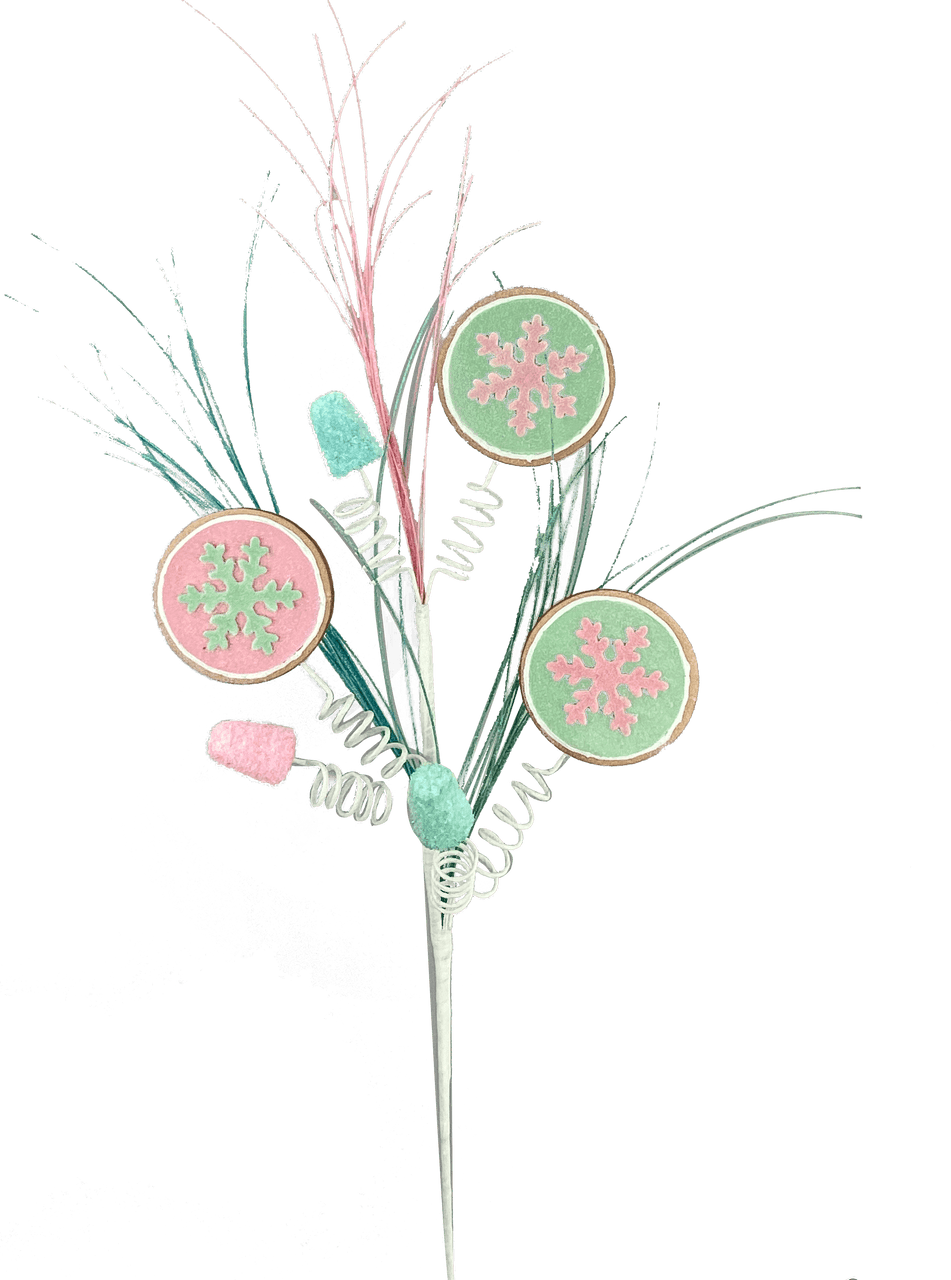 30 Inch Snowflake Cookie Gumdrop Spray