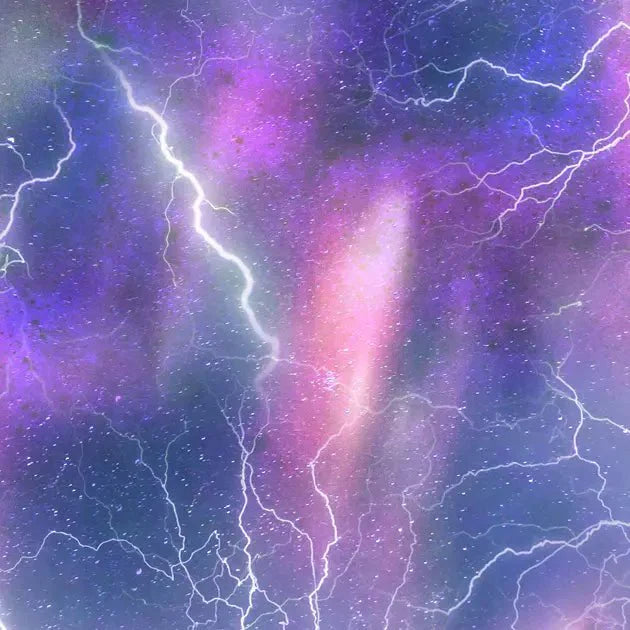 Printed Spandex Fabric Electric Lightning Galaxy Activewear
