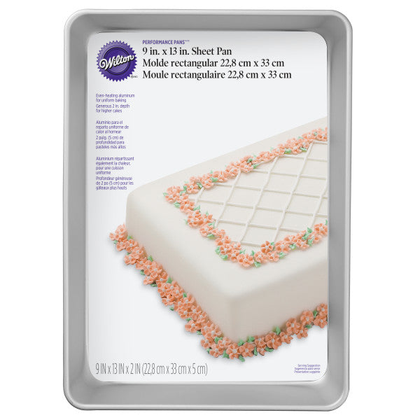 Wilton Performance Pans Aluminum Sheet Cake Pan, 9 x 13-Inch
