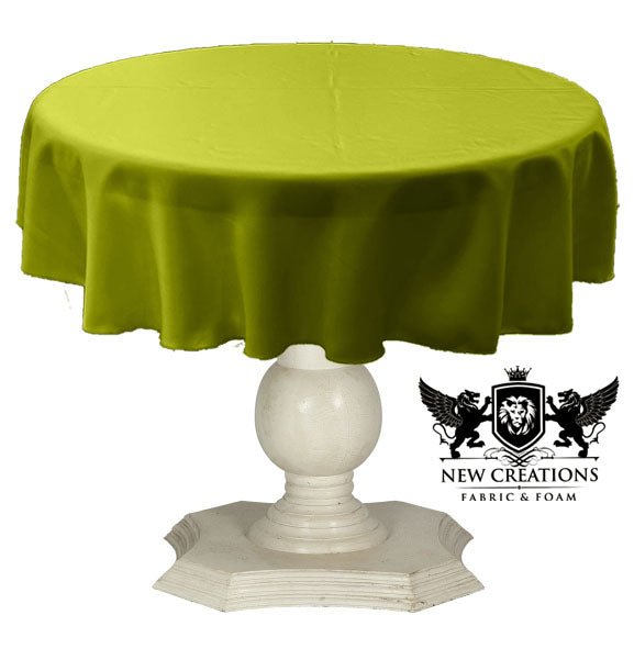 Tablecloth Dull Bridal Satin Fabric - 36" Round, Solid Color (1 Piece)