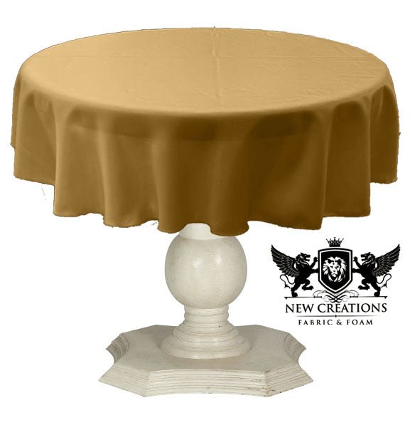 Tablecloth Dull Bridal Satin Fabric - 36" Round, Solid Color (1 Piece)