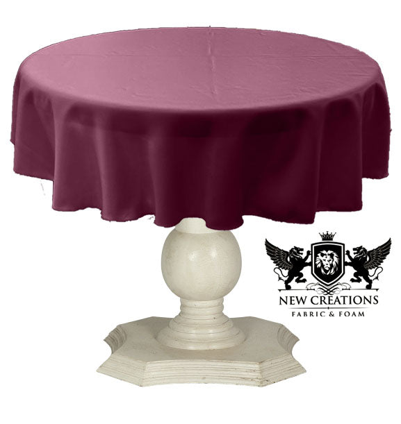 Tablecloth Dull Bridal Satin Fabric - Solid Color, 42" Round (1 Piece)