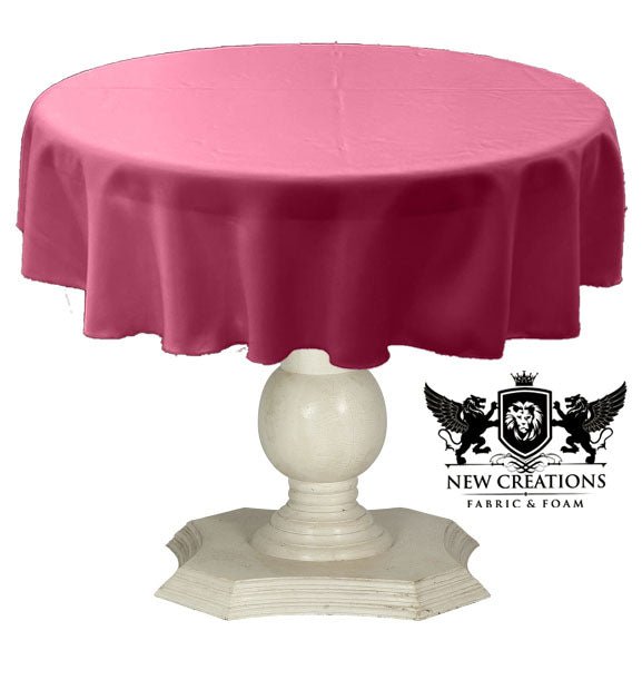 Tablecloth Dull Bridal Satin Fabric - Solid Color, 42" Round (1 Piece)
