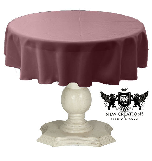 Tablecloth Dull Bridal Satin Fabric - Solid Color, 42" Round (1 Piece)