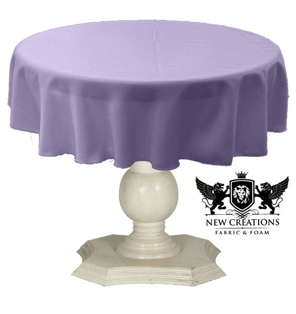Tablecloth Dull Bridal Satin Fabric - Solid Color, 42" Round (1 Piece)