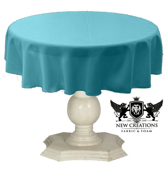 Tablecloth Dull Bridal Satin Fabric - Solid Color, 45" Round (1 Piece)