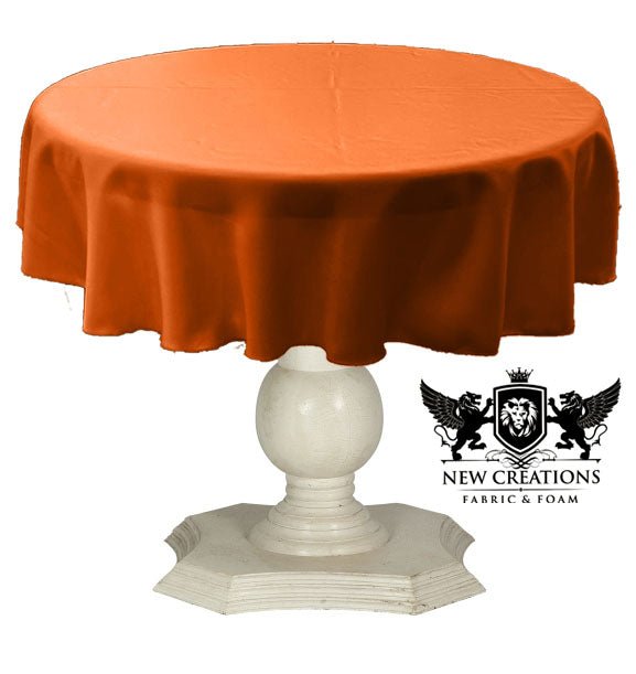 Tablecloth Dull Bridal Satin Fabric - Solid Color, 45" Round (1 Piece)