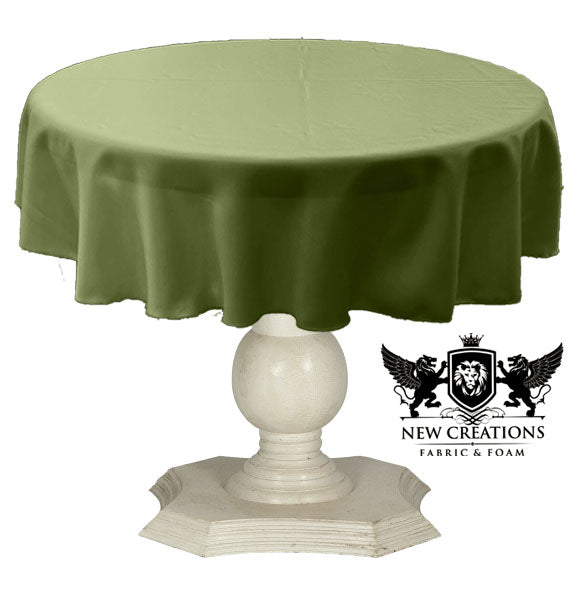 Dull Bridal Satin Fabric - Solid Color, 51" Round (1 Piece)