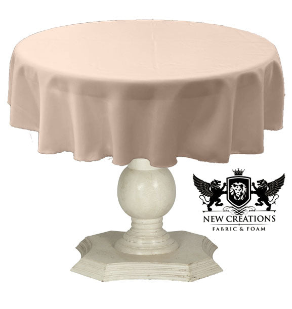 Dull Bridal Satin Fabric - Solid Color, 51" Round (1 Piece)
