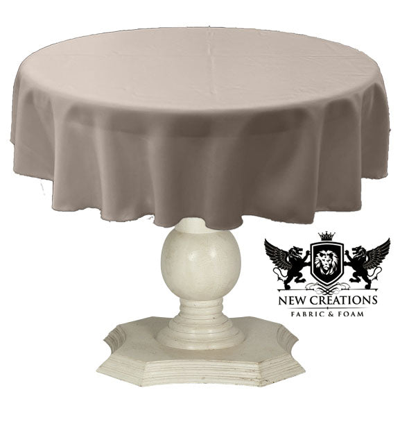 Dull Bridal Satin Fabric - Solid Color, 51" Round (1 Piece)