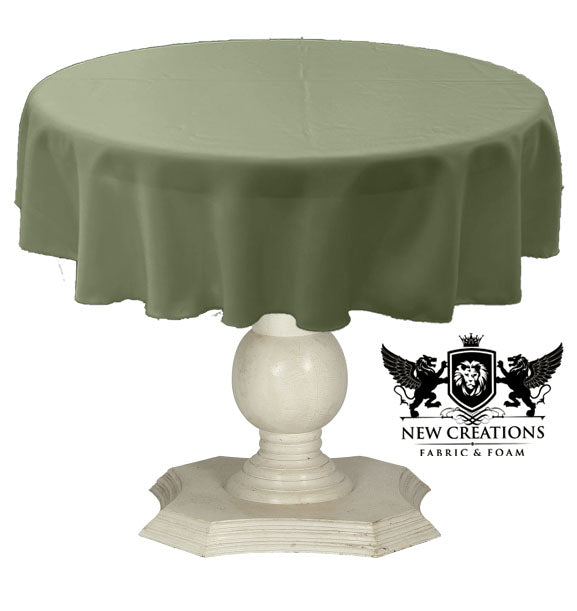 Tablecloth Dull Bridal Satin Fabric - 54" Round, Color Options (1 Piece)