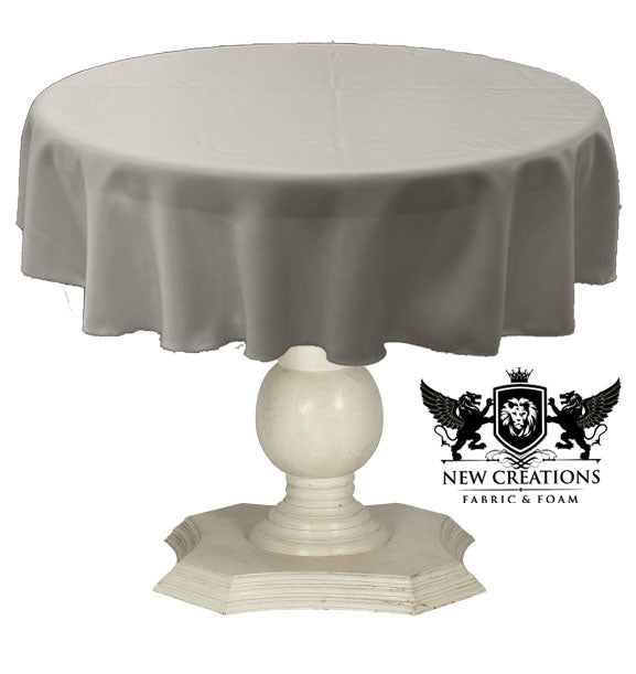 Tablecloth Dull Bridal Satin Fabric - 54" Round, Color Options (1 Piece)