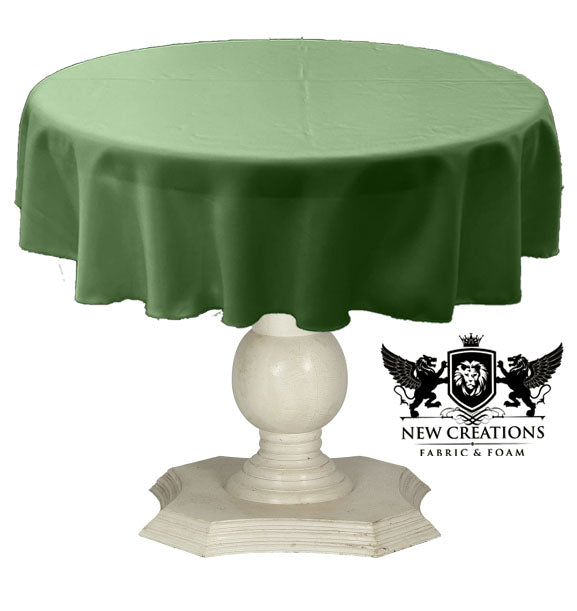 Tablecloth Dull Bridal Satin Fabric - Solid Color, 58" Round (1 Piece)