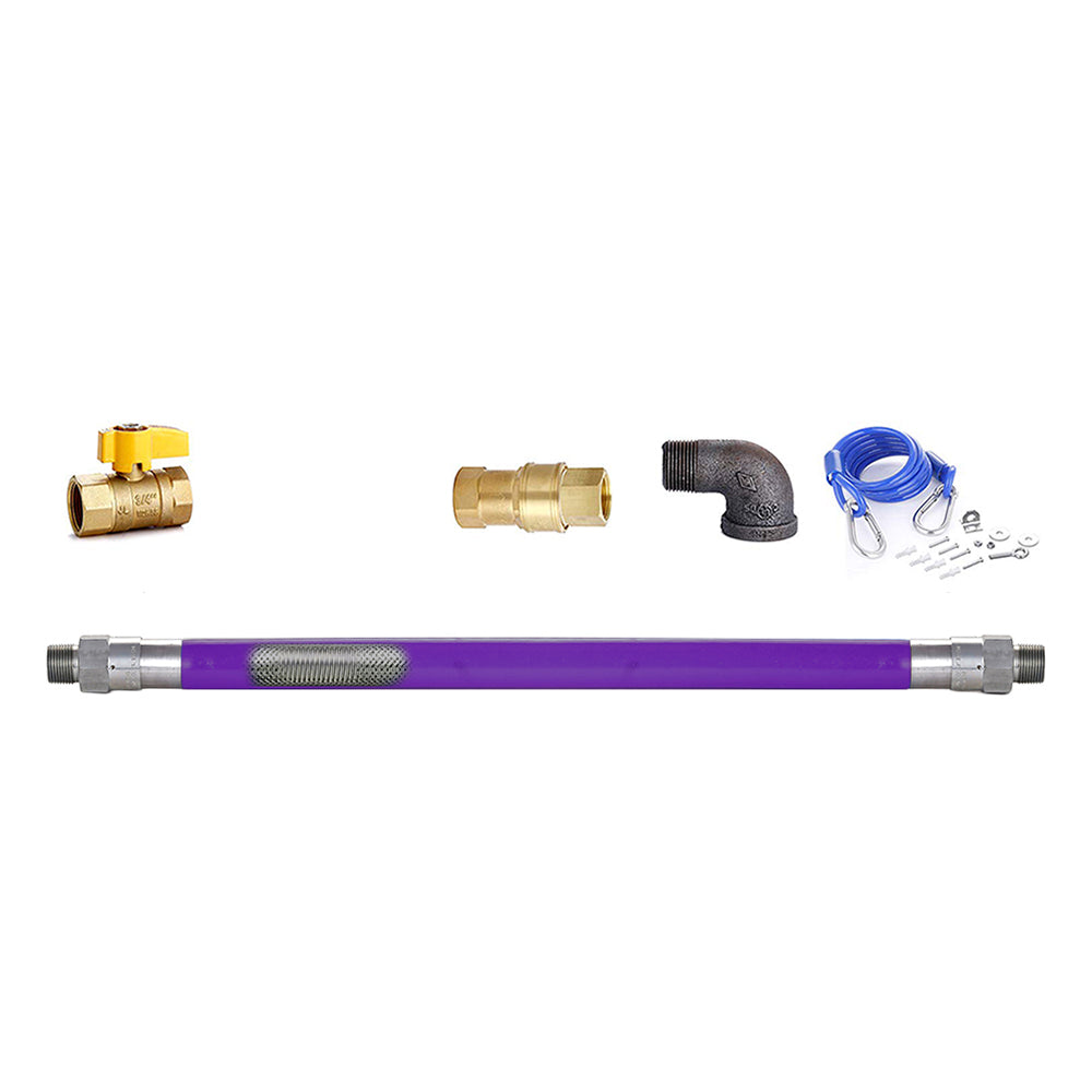 Sapphire TGH-7548QD Gas Connector Hose Kit 48" w/Quick Disconnect