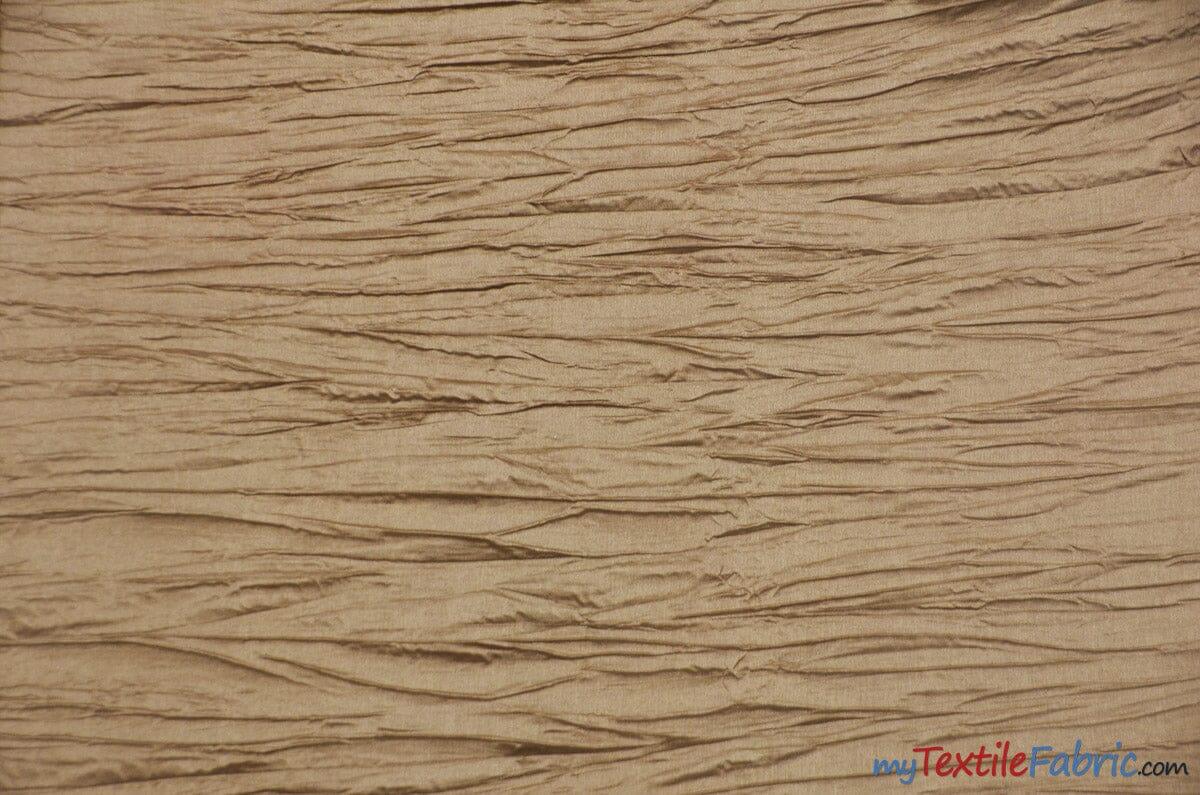 Crease Taffeta Crush Taffeta Polyester Fabric - Crushed Texture, 50/52" Width (Continuous Yards Or By Bolt)