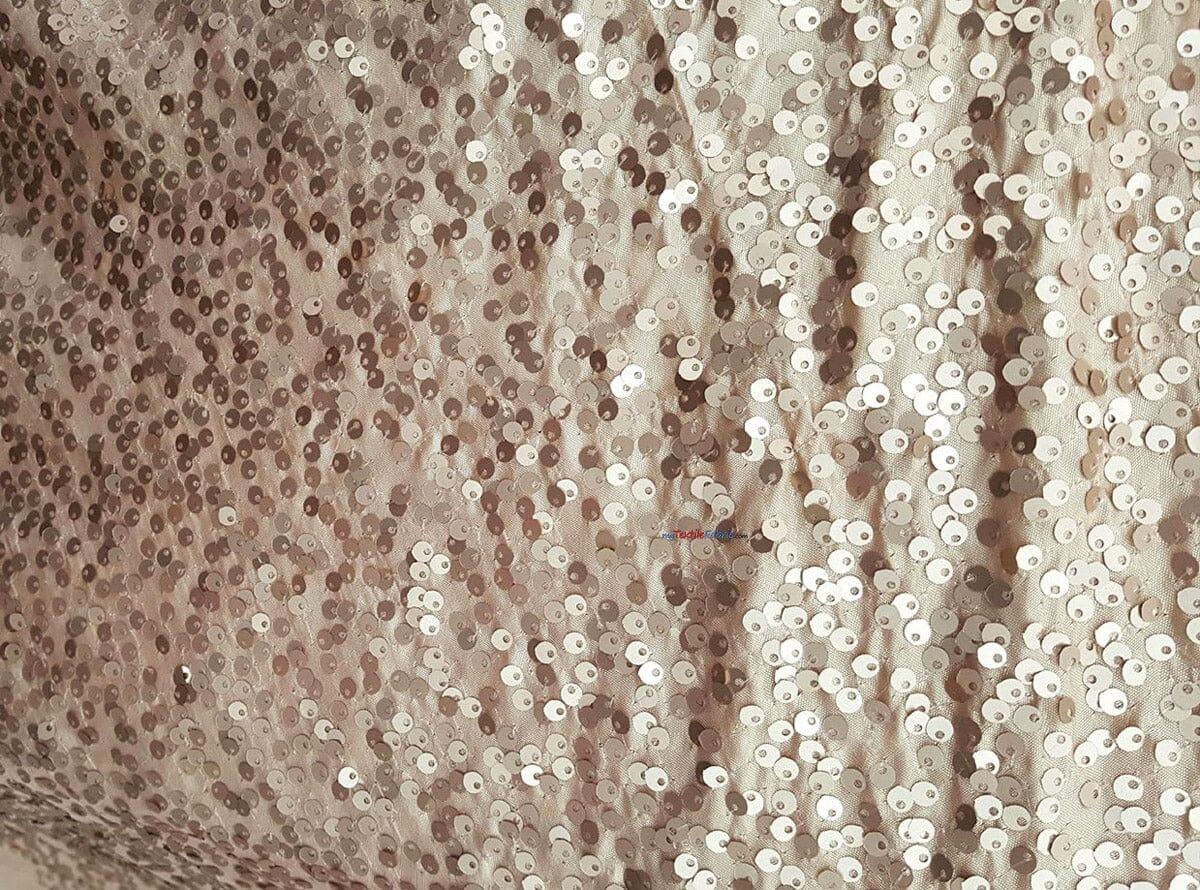 Glitz Sequins Taffeta Polyester Fabric - Raindrop Sequins, 54" Wide (1 Yard)