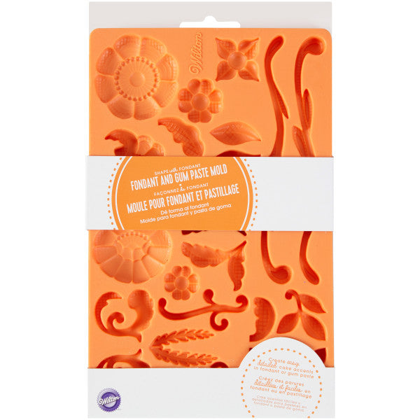 Wilton Lace Fondant and Gum Paste Silicone Mold, 23-Cavity