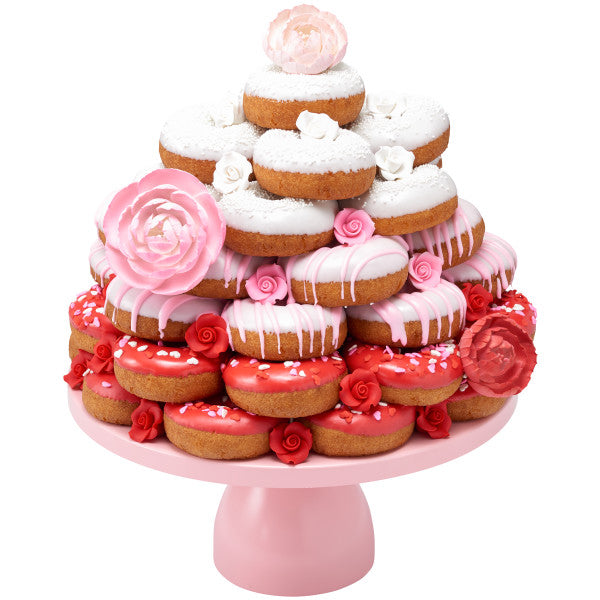 Red 1" Rose Sugar Soft Premium Edible Decorations - 48 roses per order