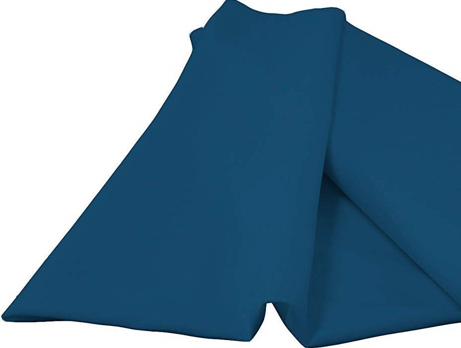 Teal Polyester Poplin Fabric - Teal, Woven, 58" Width (1 Yard)