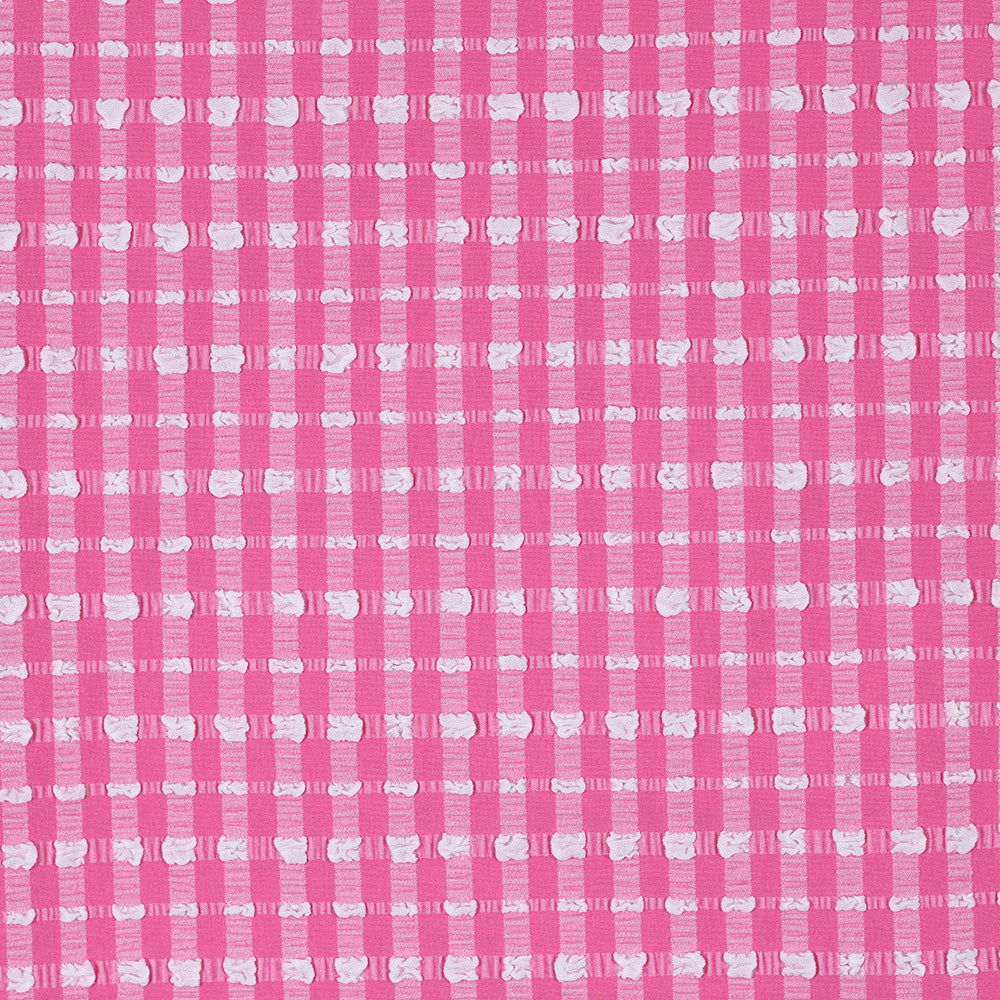 Texture Check 617 Nylon Polyester Spandex Fabric - Assorted Colors, Textured Check, 43" Width, 185 GSM (1 Yard)