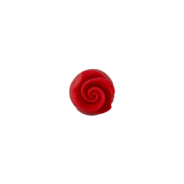 Red 0.5" Rose Sugar Soft Premium Edible Decorations - 130 roses per order