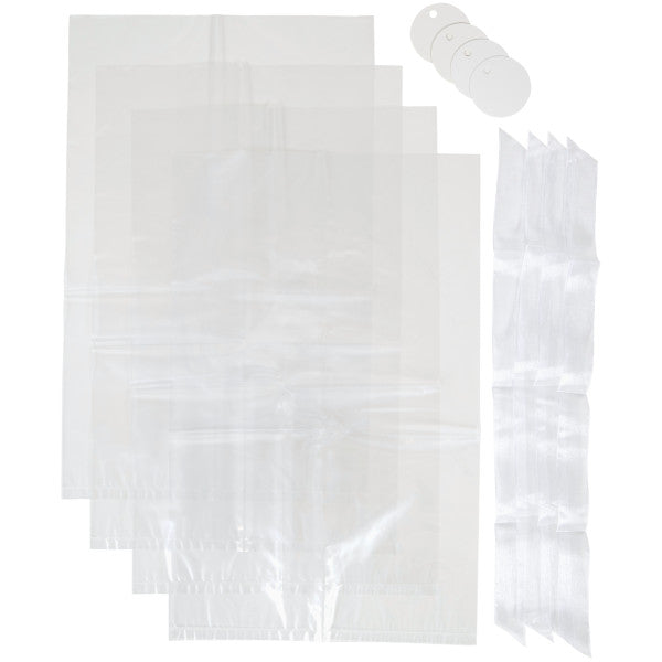 Wilton Clear Medium Treat Bags Kit, 4-Count