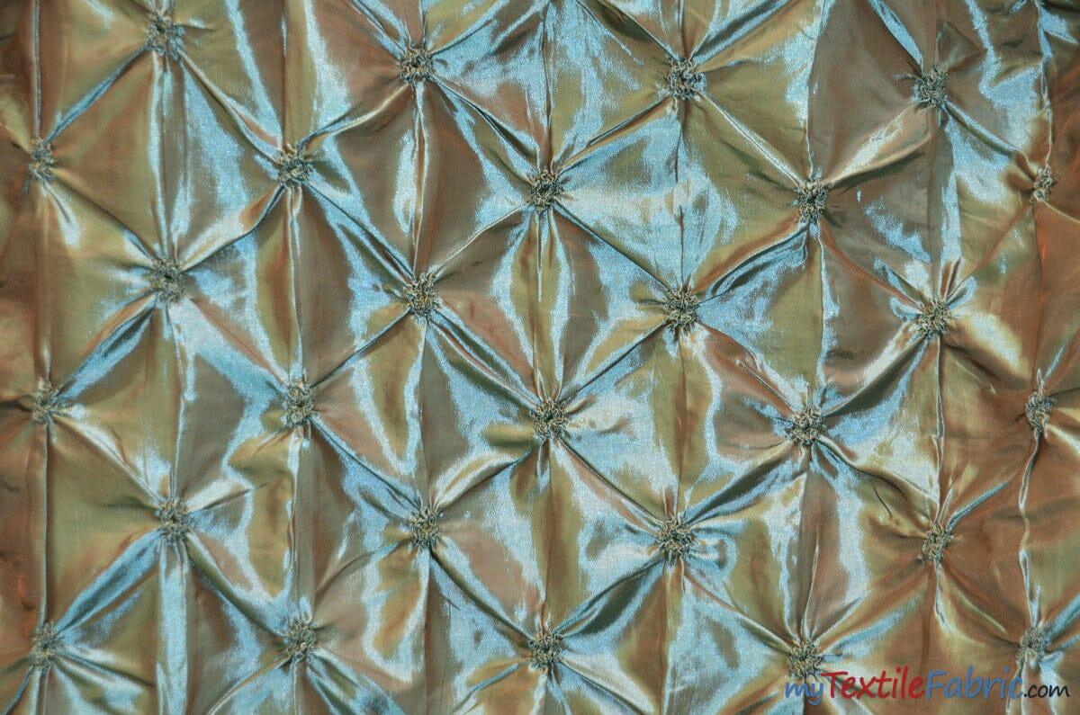 Pinwheel Button Taffeta Polyester Fabric - Pinwheel Button Texture, 48" Wide, Multiple Colors (1 Yard)