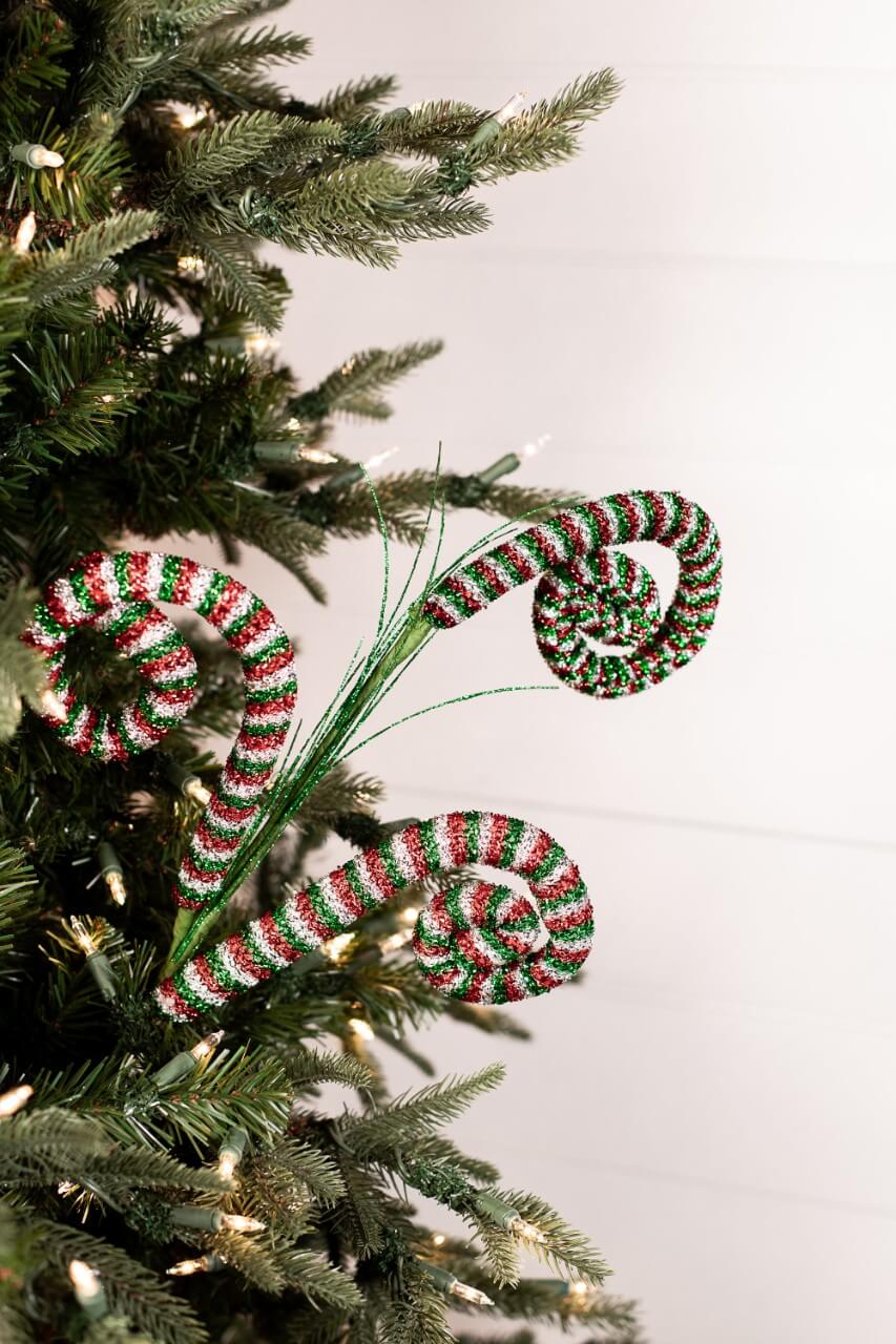 30” Tinsel Swirl Spray
