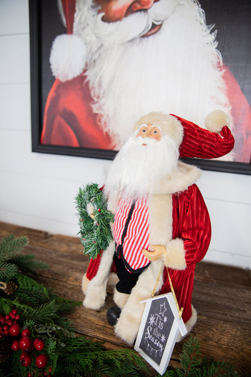 16” Santa Figure "Tis The Season" Sign