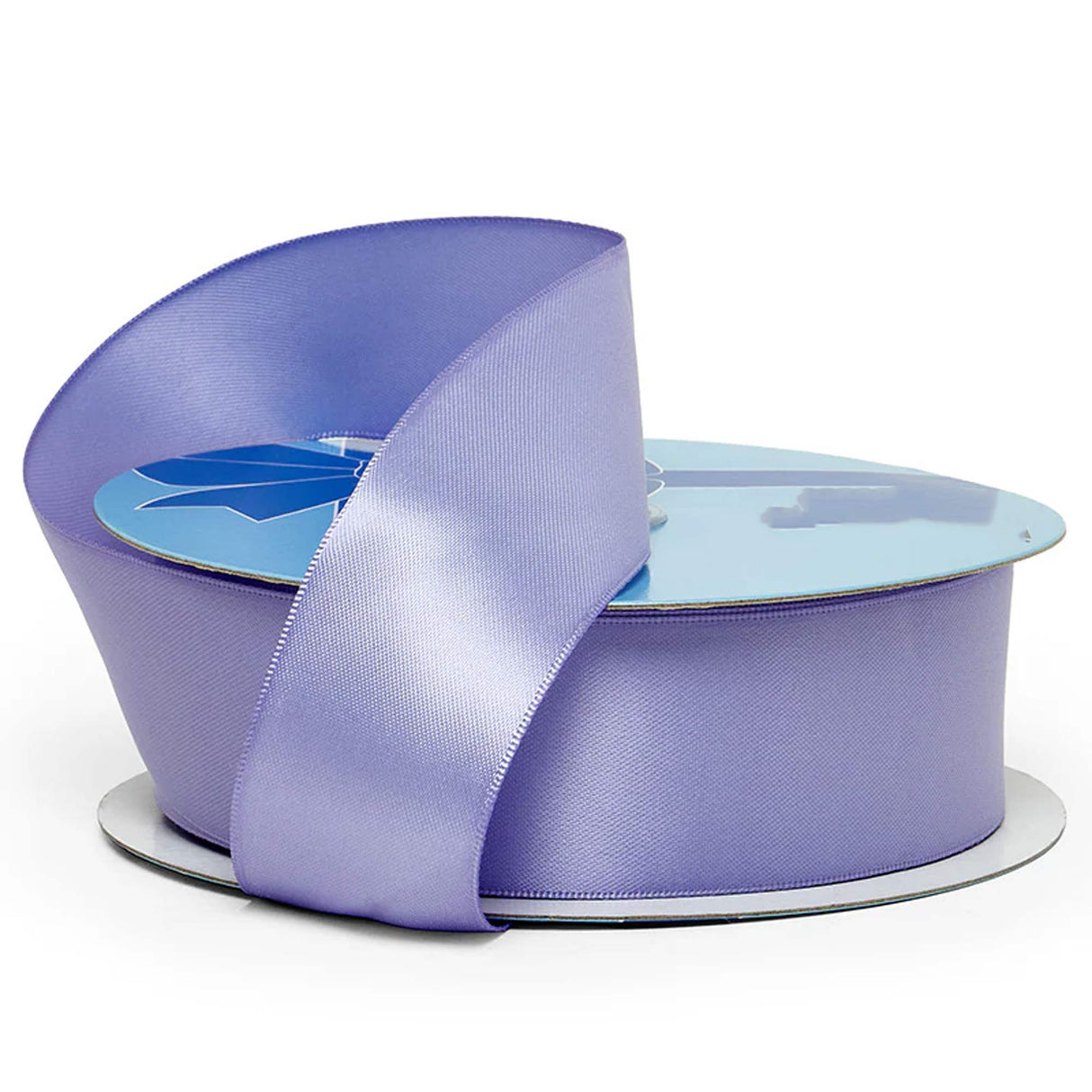 Gloss Finish Satin Ribbon – Solid Fabric Strip 1/4 '' X 100 yd Single Faced 1 / roll Iris