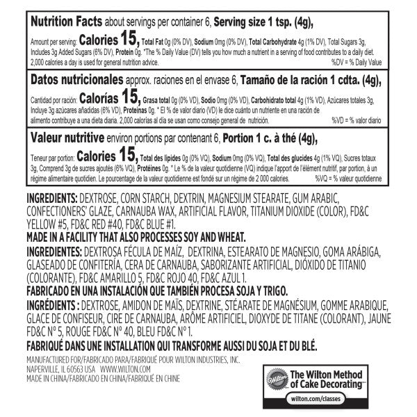 Wilton Edible Black and White Candy Eyeball Sprinkles, 0.88 oz.