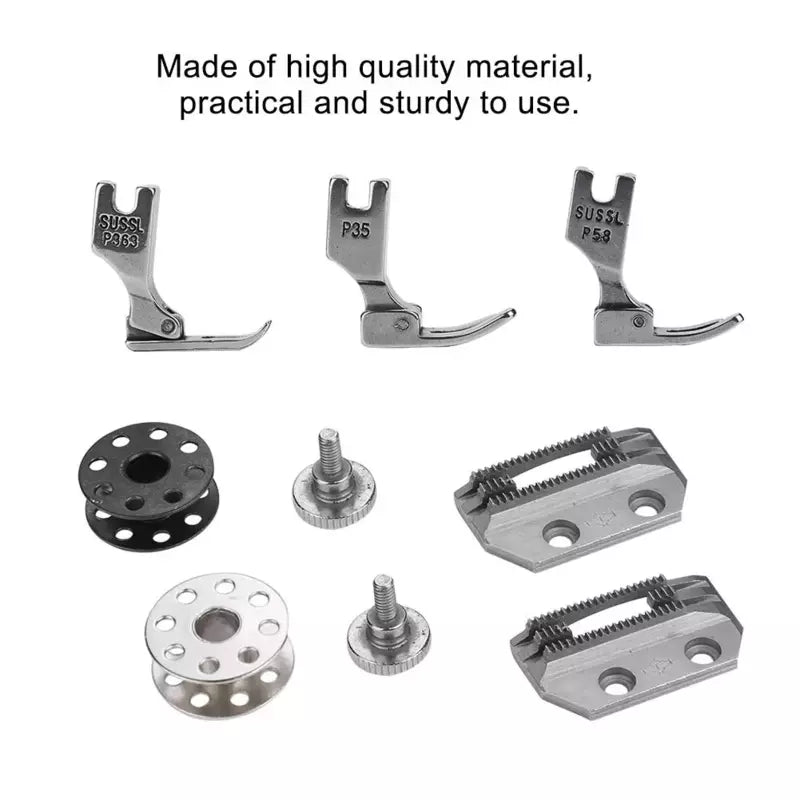 Sewing Machine Spare Parts Kit Durable 27-Piece for Industrial Flat Bed Machines