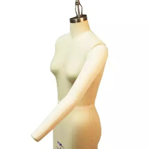 Dress Form Magnetic Left Arm Linen Cover for Metal Shoulder Pad - Size 0-24L