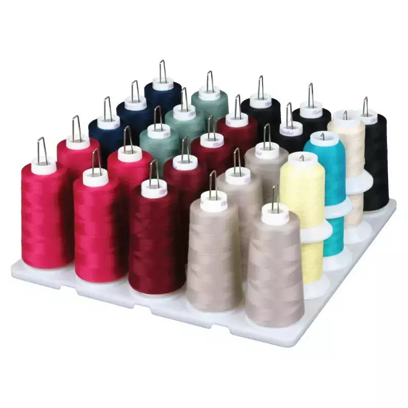 Cone Thread Tray Sturdy Storage for Serger Thread Spools - 25 to 50 Spools