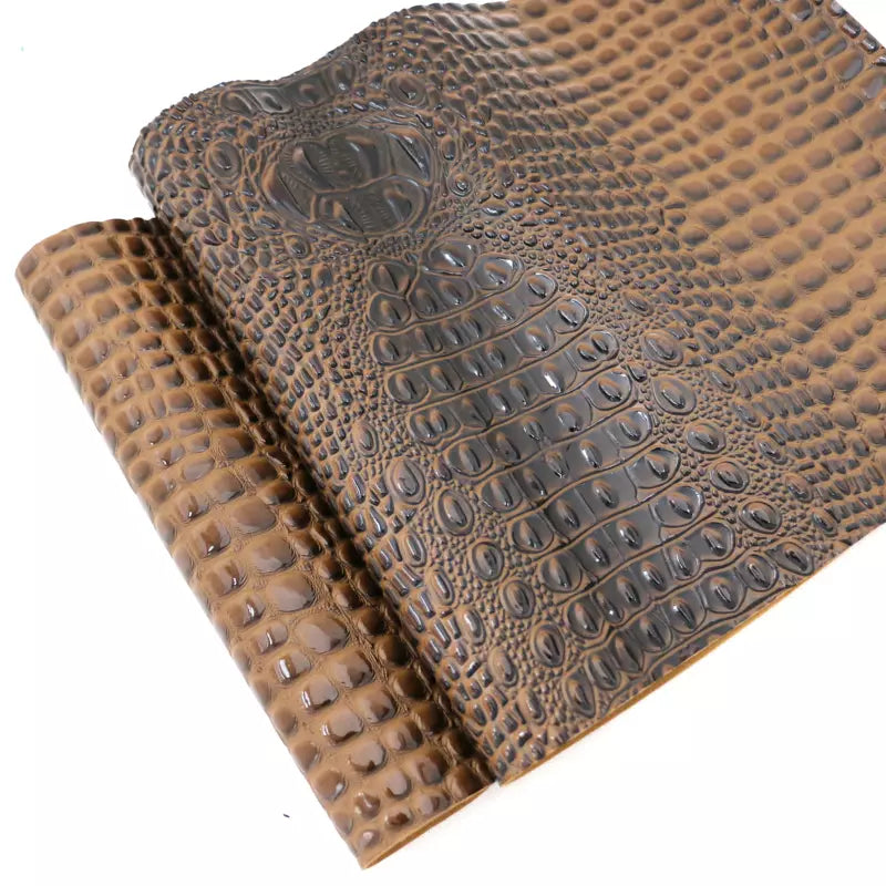 Faux Crocodile Vinyl Upholstery Fabric Glossy 54" Wide - By the Yard