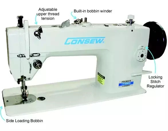 Industrial Sewing Machine Walking Foot Lockstitch with Servo Motor - Consew Premier 1206RB