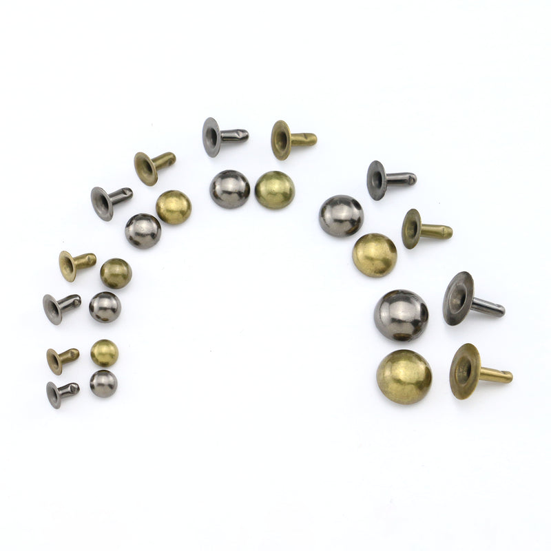 Mushroom Dome Rivets Decorative Finish for Bags, Leather & Crafts - 6mm
