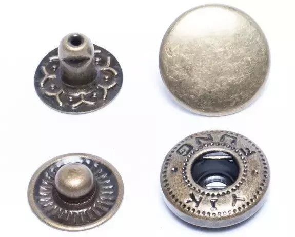 Spring Snaps Iron Durable for Garments & Lightweight Fabrics - 10mm to 15mm