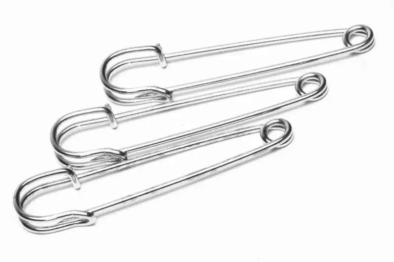 Jumbo Safety Pins Heavy-Duty Steel for Fabric, Crafts - 3"